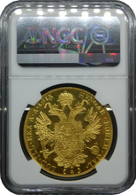画像をギャラリービューアに読み込む, 1915年 オーストリア フランツ ヨーゼフ1世 4ダカット金貨 NGC鑑定 MS67 復刻コイン Francis Joseph I Gold 4 DUCAT RESTRIKE
