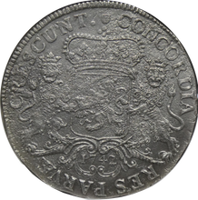 画像をギャラリービューアに読み込む, シルバーライダー NGC鑑定 1742年 オランダ 銀貨 アンティークコイン １ドゥカトン銀貨 1Ducaton 18世紀 鑑定済みコイン 難破船 UNC DETAILS サルベージ 引き上げコイン

