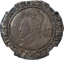 画像をギャラリービューアに読み込む, 【NGC鑑定 VF30】イギリス エリザベス1世 6ペンス銀貨 1584年 Queen ELIZABETH イングランド
