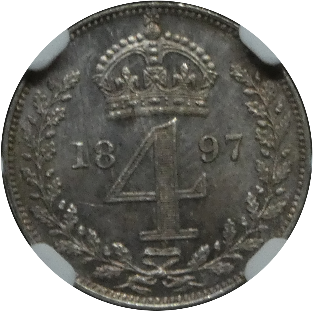 1679 3ペンス銀貨　マウンディ　AU detail
