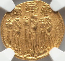 画像をギャラリービューアに読み込む, 皇帝ヘラクレイオス ソリダス金貨 610-641年
