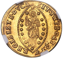 画像をギャラリービューアに読み込む, 【NGC鑑定 MS64】イタリア ベニス ゼッキーノ金貨（ダカット金貨） 1684-1688年
