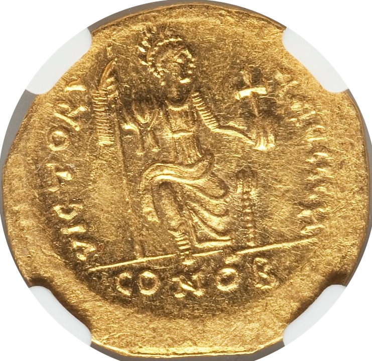NGC鑑定 MS】ビザンツ帝国（東ローマ帝国） ユスティヌス2世 ソリダス 